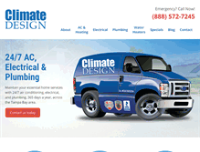 Tablet Screenshot of climatedesign.com